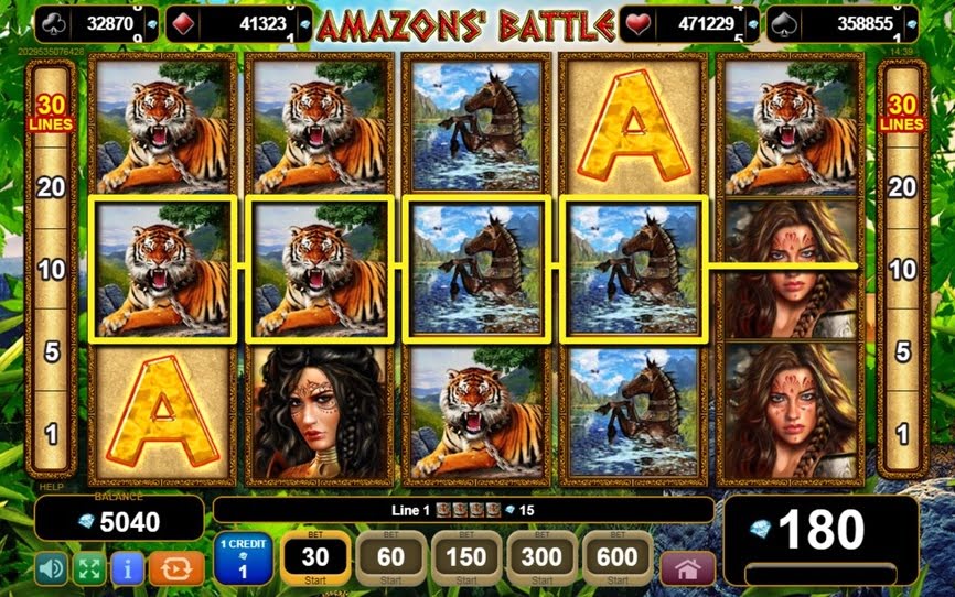Simboli slot Amazons’ Battle