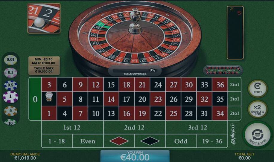 Gioco roulette europea online