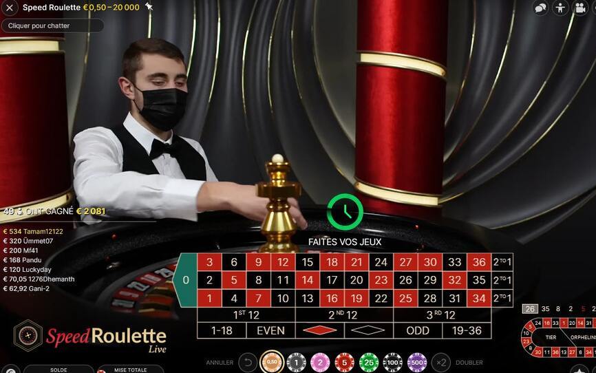 Puntata rapida alla roulette